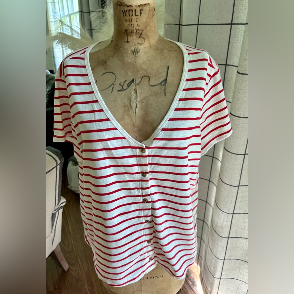 Old Navy Red Stripe T-shirt